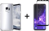 Samsung S9 Hoesje - Samsung Galaxy S9 hoesje shock proof case hoes hoesjes cover transparant - Full Cover - 1x Samsung S9 screenprotector