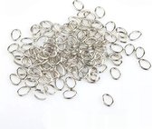 Hobby Sieraden maken | 50 stuks | Zilver | 4 mm| Jumping Ring | Oogjes | Ringetjes | RVS | sluiting