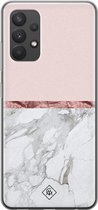 Samsung A32 4G hoesje siliconen - Rose all day | Samsung Galaxy A32 4G case | Roze | TPU backcover transparant
