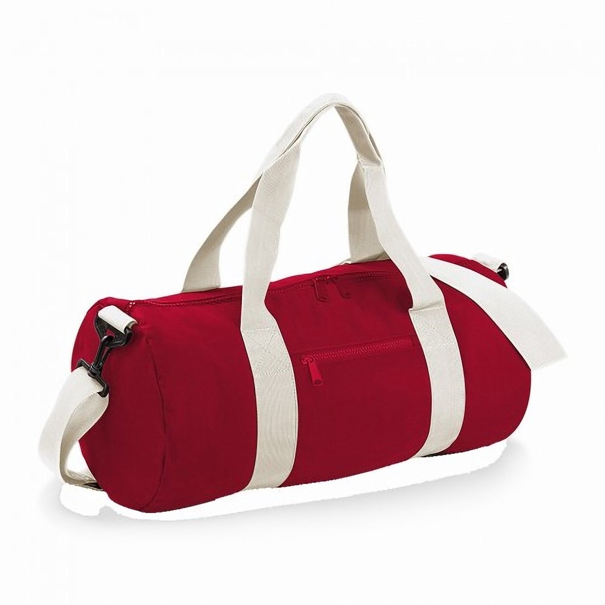 Bagbase Gewoon Varsity Barrel / Duffle Bag (20 Liter) (Klassiek rood/wit)