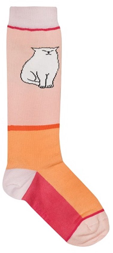 HEBE - kindersokken - kat - roze - Maat 29/32