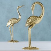 Vogels - Kraan vogel - 2 set- - 50cm - Aluminium - Goud