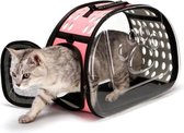 Transporttas Kleine Huisdieren - Draagbare Reistas Met Schouderriem - Draagtas Reismand Voor Kleine Honden/Katten/Konijn/Puppy - Pet Carrier Transport Bag Tas - Anti Stress Dankzij Transparan