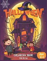Halloween Coloring Book For Kids Ages 2-4