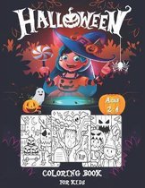 Halloween Coloring Book For Kids Ages 2-4