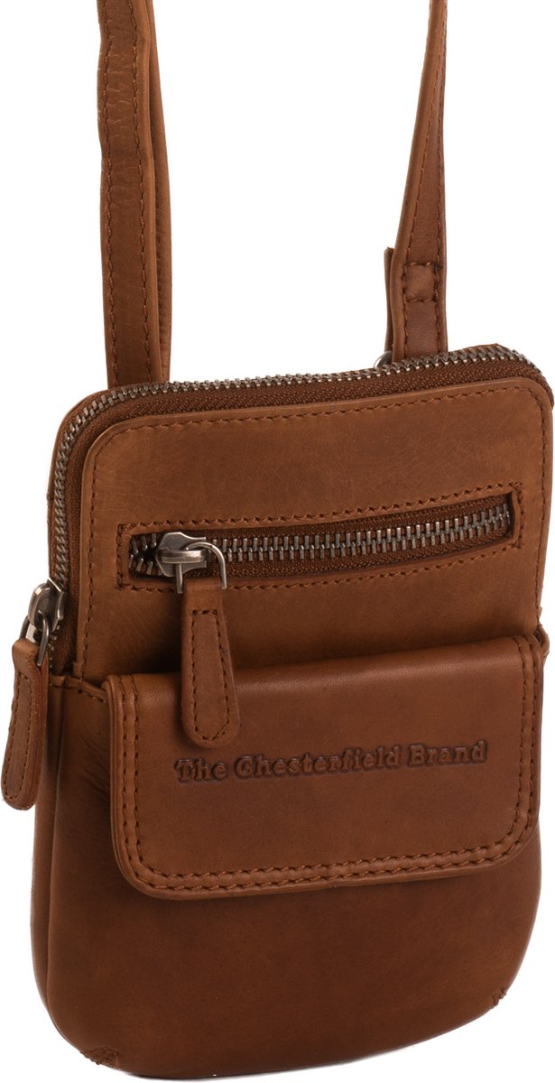 The Chesterfield Brand Maya Leren Schoudertas / Crossbody tas - Cognac
