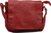 Bagsac Leren Schoudertas 6009 Rood