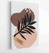 Botanical and gold abstract wall arts vector collection. 4 - Moderne schilderijen – Vertical – 1880160736 - 50*40 Vertical