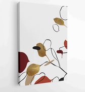 Botanical and gold abstract wall arts vector collection. 3 - Moderne schilderijen – Vertical – 1875703429 - 50*40 Vertical