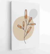 Botanical and gold abstract wall arts vector collection. 2 - Moderne schilderijen – Vertical – 1880158279 - 115*75 Vertical