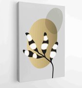 Botanical and gold abstract wall arts vector collection. 3 - Moderne schilderijen – Vertical – 1880158270 - 40-30 Vertical
