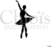 Chloïs Glittertattoo Sjabloon 5 Stuks - Ballet Sam - CH6524 - 5 stuks gelijke zelfklevende sjablonen in verpakking - Geschikt voor 5 Tattoos - Nep Tattoo - Geschikt voor Glitter Ta