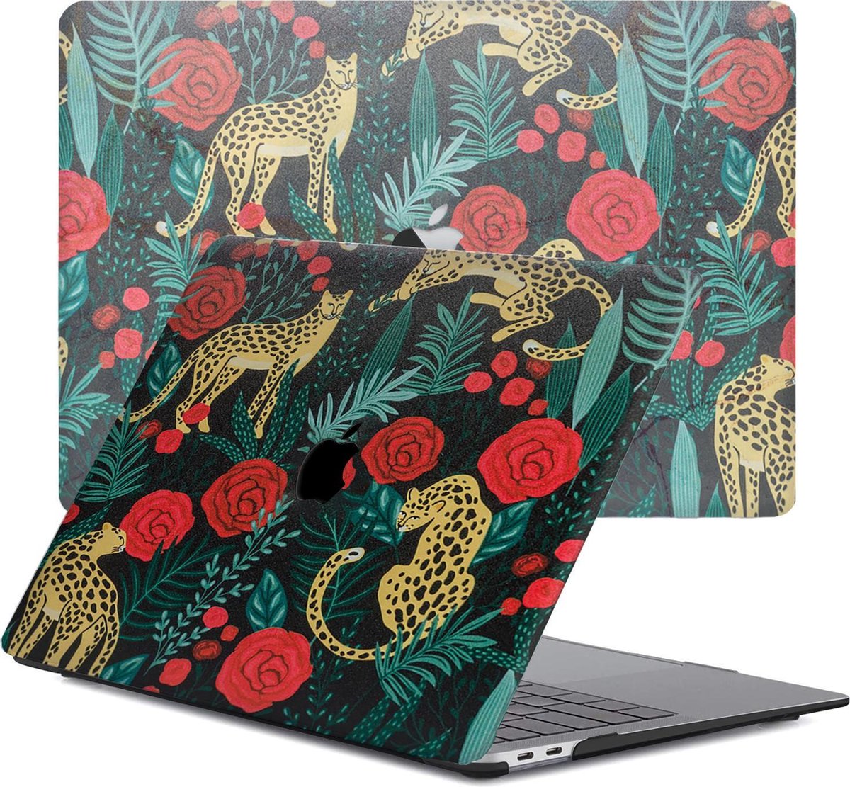 Lunso - cover hoes - MacBook Air 13 inch (2020) - Leopard Roses - Model