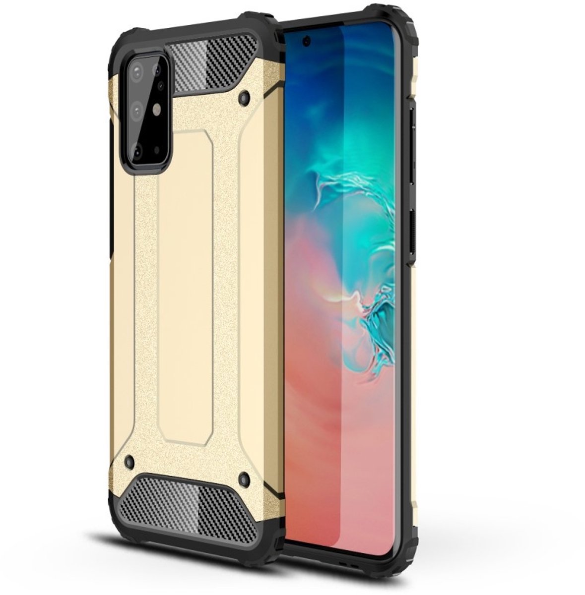 Lunso - Armor Guard hoes - Geschikt voor Samsung Galaxy S20 Plus / S20+ - Goud