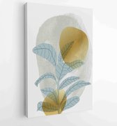 Botanical and gold abstract wall arts vector collection. 4 - Moderne schilderijen – Vertical – 1880831227 - 80*60 Vertical