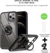 TMplus Telefoonhoesje - Back Cover - Geschikt Voor Apple IPhone 12 Pro - Zwart