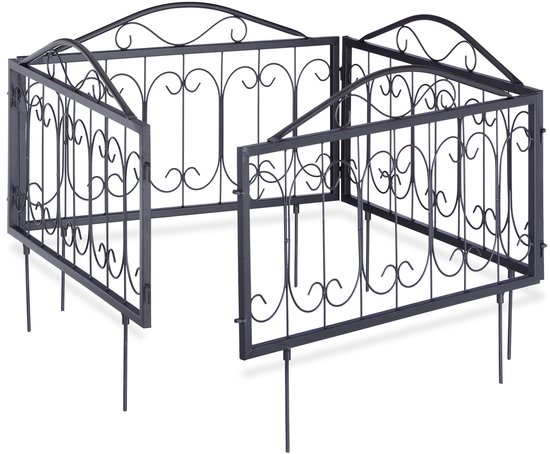 perkhek metaal – set van 4 – 34,5 x 56,5 cm – zwart