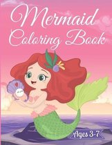 Mermaid Coloring Book For Kids Age 3-7