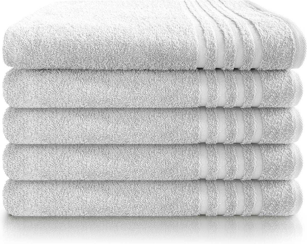 Cillows Handdoek - Hoogwaardige hotelkwaliteit - 70x140 cm - 5 stuks - Wit