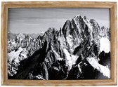 Schootkussen/laptray Mont Blanc gebergte print 43 x 33 cm - Schoottafel - Dienblad voor op schoot