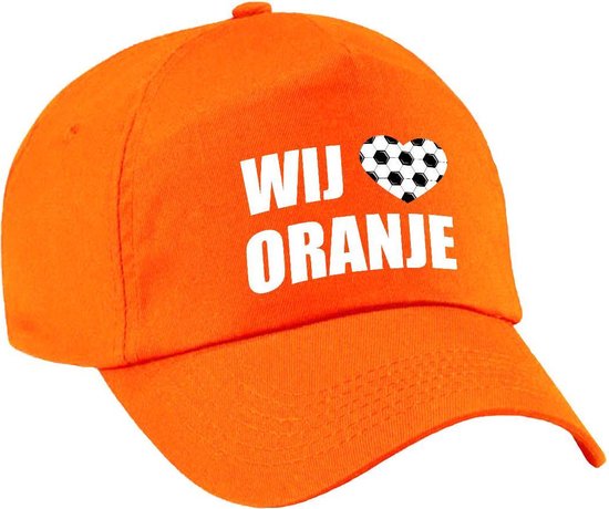 Nederland fan cap / pet - wij houden van oranje - volwassenen - EK / WK - Holland voetbal supporter petje / kleding