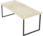 Marmeren Eettafel - Crema Marfil Beige (U-poot) - 200 x 90 cm  - Gepolijst