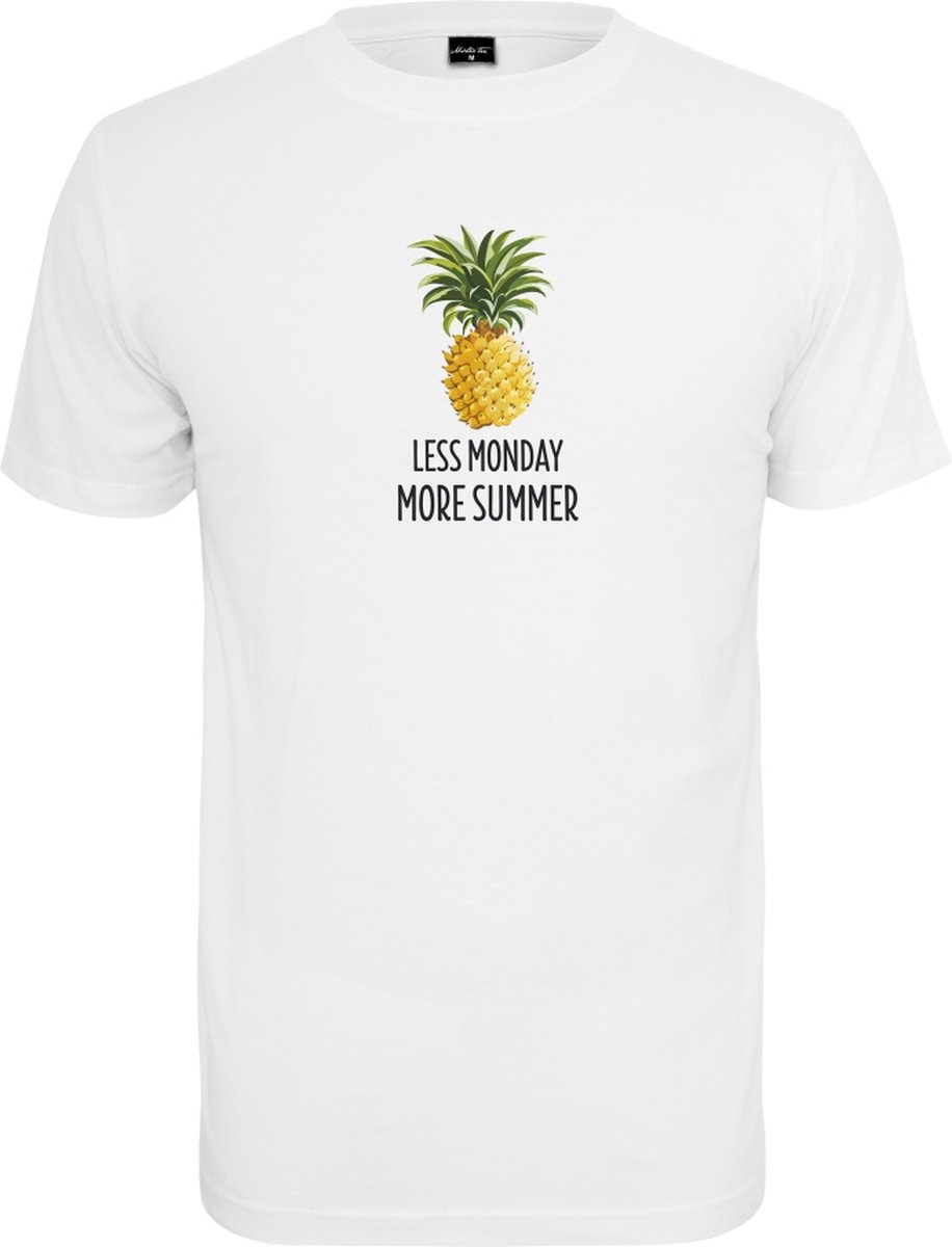 Mister Tee Less Monday Dames T-shirt S Wit