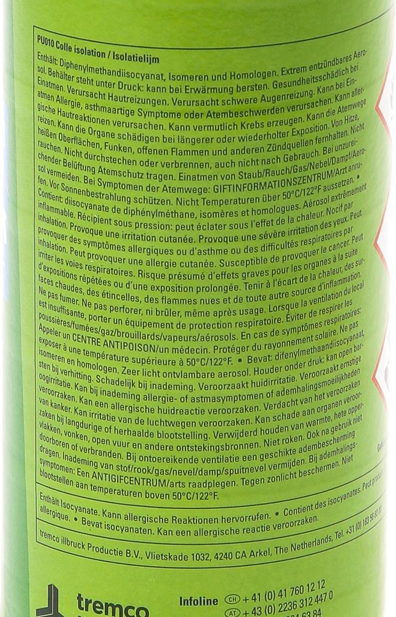 ILLBRUCK - Colle universelle PU010 mousse polyuréthane aérosol de 750 ml