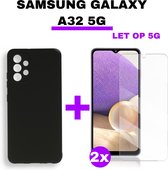 HGA Telefoonhoesje - Back Cover - Geschikt Voor Samsung Galaxy A32 5G - Zwart