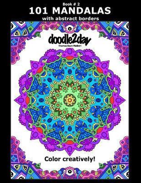 101 MANDALAS with abstract borders. Adult coloring book with ... - cover