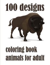 100 designs coloring book animals for adult