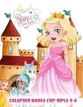 princess coloring book for girls ages 4-8