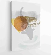 Mountain and gold landscape wall arts vector 3 - Moderne schilderijen – Vertical – 1894299202 - 40-30 Vertical