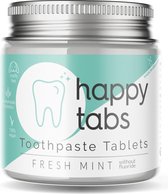 Tandpasta tabletten Fresh Mint (Fluoride Vrij) - Happy Tabs 80 tabletten