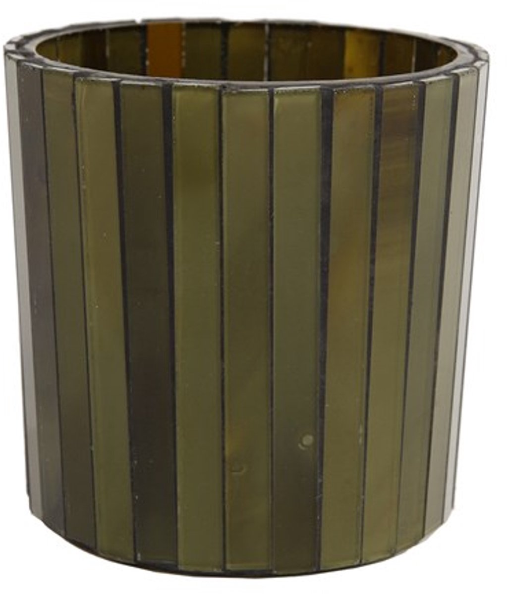 VAN MANEN Sfeerlicht verticaal glas cilinder S Ø8x8 cm d.groen