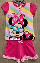 Disney Minnie Mouse short pyjama - kleur fuchsia - in geschenkendoos. Maat 128 cm / 8 jaar