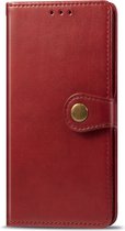 Samsung Galaxy Note 10 Hoesje - Mobigear - Snap Button Serie - Kunstlederen Bookcase - Rood - Hoesje Geschikt Voor Samsung Galaxy Note 10