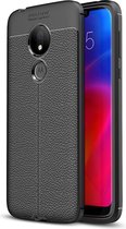 Motorola Moto G7 Power Hoesje - Mobigear - Luxury Serie - TPU Backcover - Zwart - Hoesje Geschikt Voor Motorola Moto G7 Power