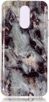 LG Q7 Hoesje - Mobigear - Marmer Serie - TPU Backcover - Grijs - Hoesje Geschikt Voor LG Q7