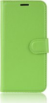 Motorola One Hoesje - Mobigear - Classic Serie - Kunstlederen Bookcase - Groen - Hoesje Geschikt Voor Motorola One