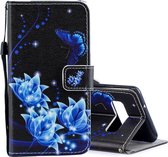Samsung Galaxy S10 Hoesje - Mobigear - Design Serie - Kunstlederen Bookcase - Flowers - Hoesje Geschikt Voor Samsung Galaxy S10