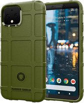 Google Pixel 4 Hoesje - Mobigear - Rugged Shield Serie - TPU Backcover - Groen - Hoesje Geschikt Voor Google Pixel 4