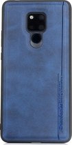 Huawei Mate 20 X Hoesje - Mobigear - Stitch Serie - TPU Backcover - Blauw - Hoesje Geschikt Voor Huawei Mate 20 X