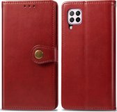 Huawei P40 Lite Hoesje - Mobigear - Snap Button Serie - Kunstlederen Bookcase - Rood - Hoesje Geschikt Voor Huawei P40 Lite