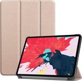 Apple iPad Pro 11 (2020) Hoes - Mobigear - Tri-Fold Serie - Kunstlederen Bookcase - Goud - Hoes Geschikt Voor Apple iPad Pro 11 (2020)