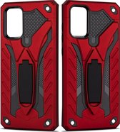 Samsung Galaxy S20 Hoesje - Mobigear - Armor Stand Serie - Hard Kunststof Backcover - Rood - Hoesje Geschikt Voor Samsung Galaxy S20