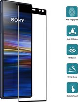 Mobigear Edge To Edge Gehard Glas Ultra-Clear Screenprotector voor Sony Xperia 10 Plus - Zwart
