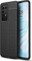 Huawei P40 Pro Hoesje - Mobigear - Luxury Serie - TPU Backcover - Zwart - Hoesje Geschikt Voor Huawei P40 Pro