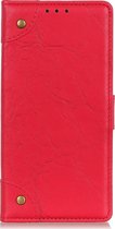 Alcatel 1S 2020 Hoesje - Mobigear - Ranch Serie - Kunstlederen Bookcase - Rood - Hoesje Geschikt Voor Alcatel 1S 2020