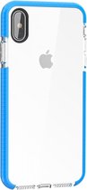 Apple iPhone XS Max Hoesje - Mobigear - Full Bumper Serie - Hard Kunststof Backcover - Transparant / Blauw - Hoesje Geschikt Voor Apple iPhone XS Max